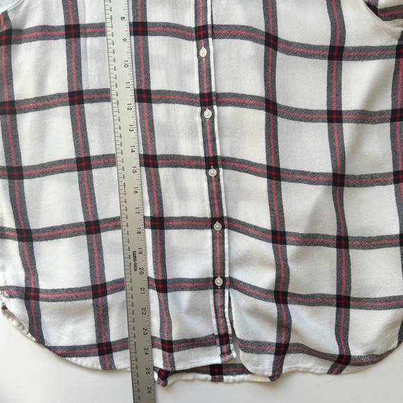 Banana Republic Black and White Plaid Blouses - Picture 8 of 16